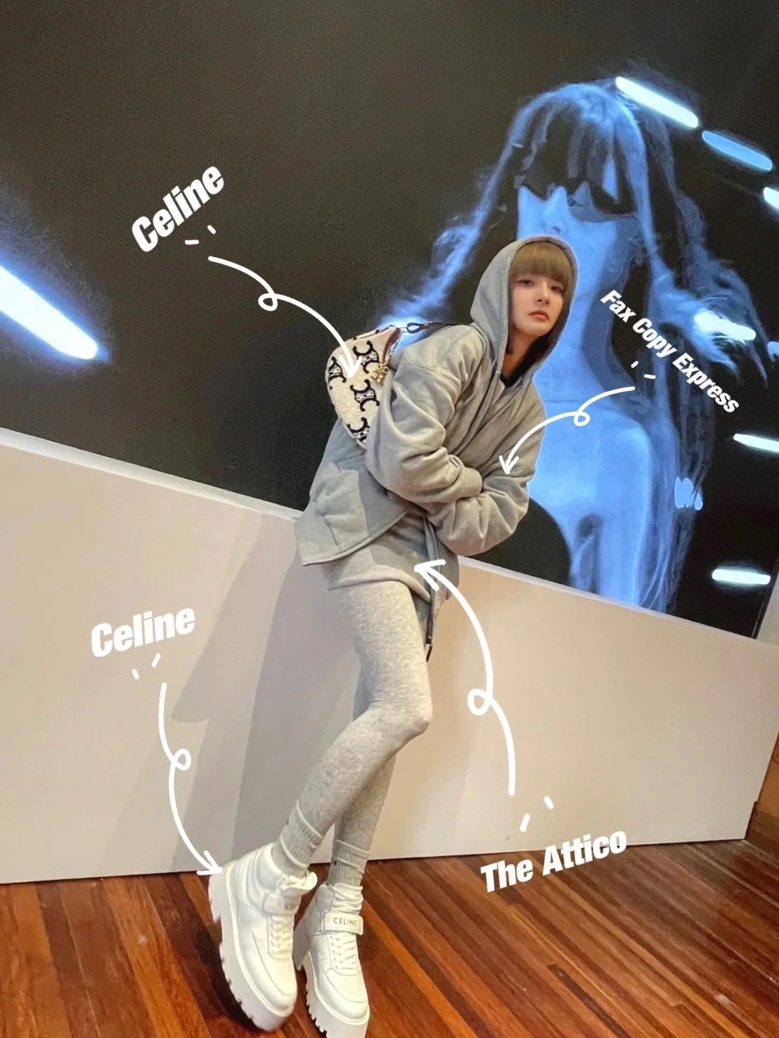 Новинка 2022 года от Celine - Высокие кроссовки - Классический баскетбольный стиль - Фотографии на ноге