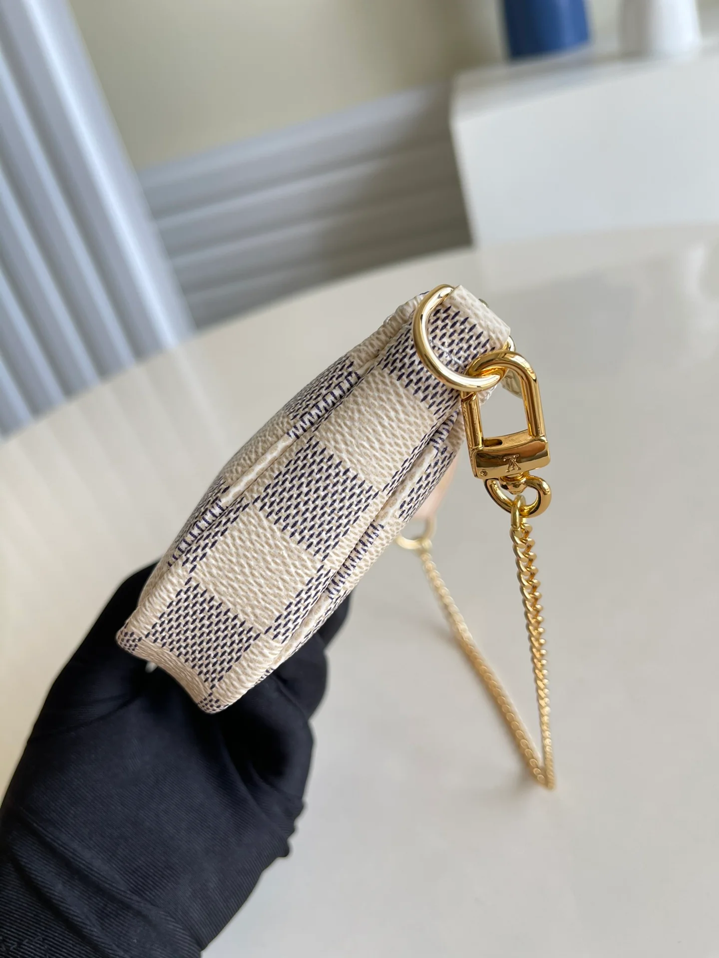 lv-m58010 белая клетчатая мини-сумочка, аксессуары, маленькая сумочка