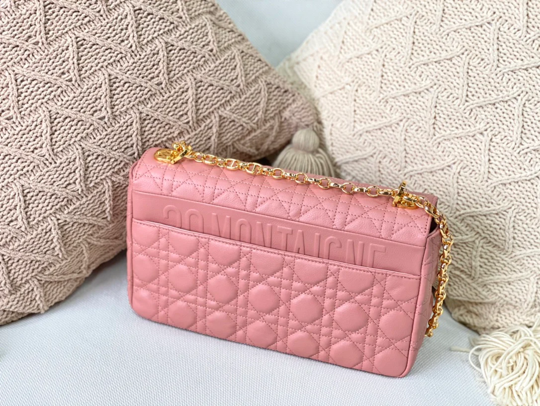 Dior Caro Large 28cm, телесно-розовая телячья кожа