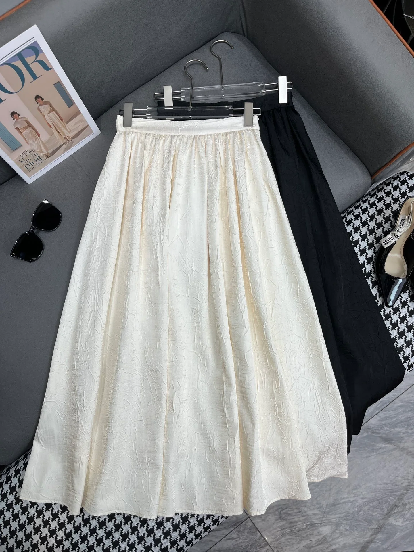 Юбка миди Dior 2403-24ss, летняя новинка, цвет абрикос.