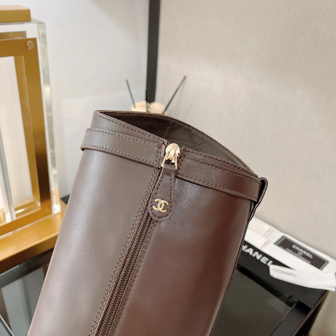 Ботинки Chanel с подиума 2022 года - Ботинки-каскадеры - Коричневые