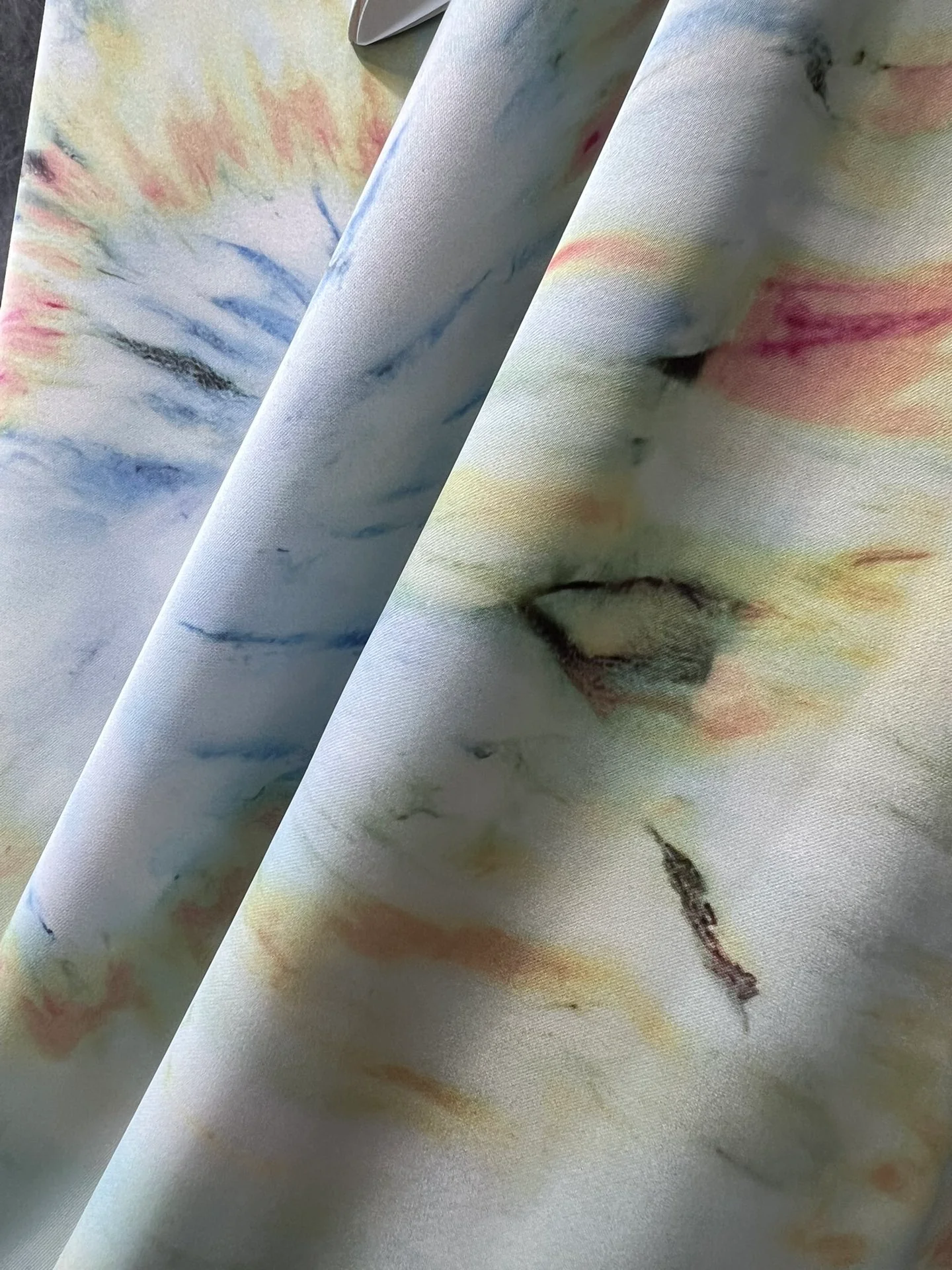 Celine - 2404 - 24ss Весна/Лето Новинка - Юбка А-силуэта с абстрактным принтом, облегающего кроя, двухслойная