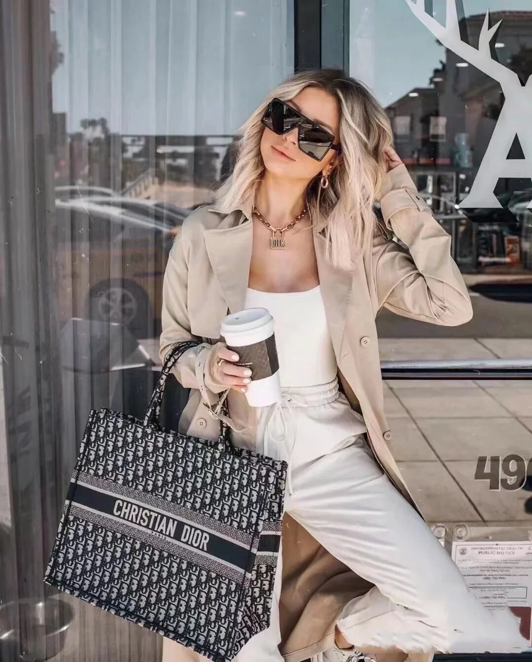 Сумка-шоппер Dior Booktote - Большая - Черная