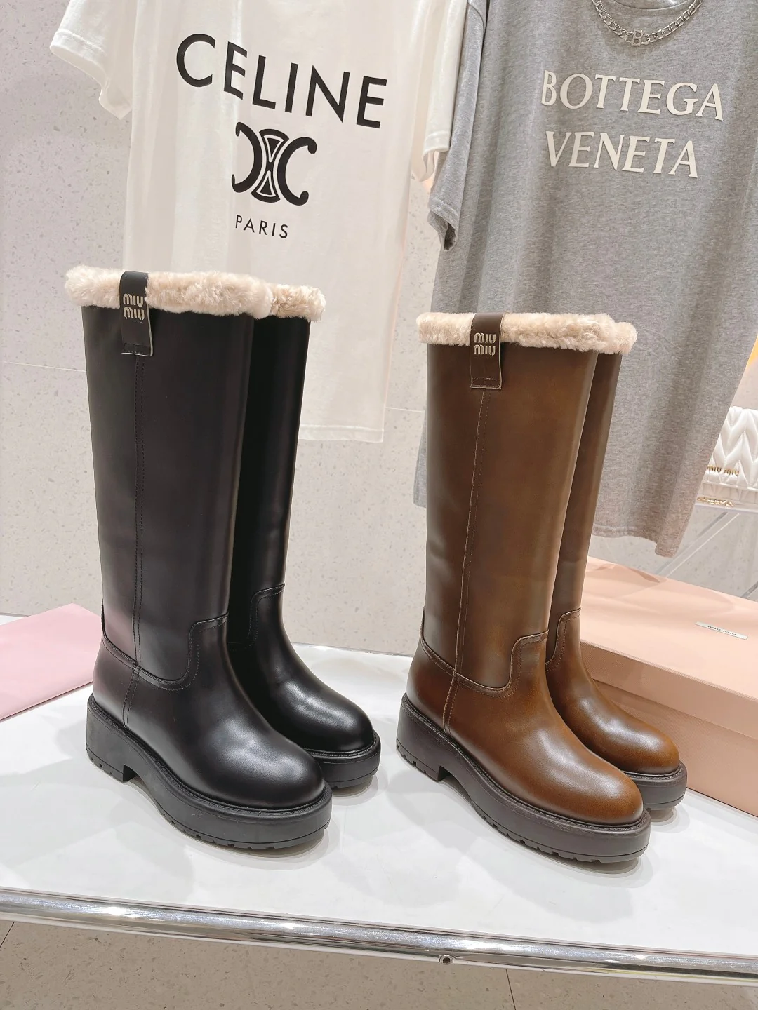 Ботинки на платформе Miu Miu 2024 — изображение из коллекции