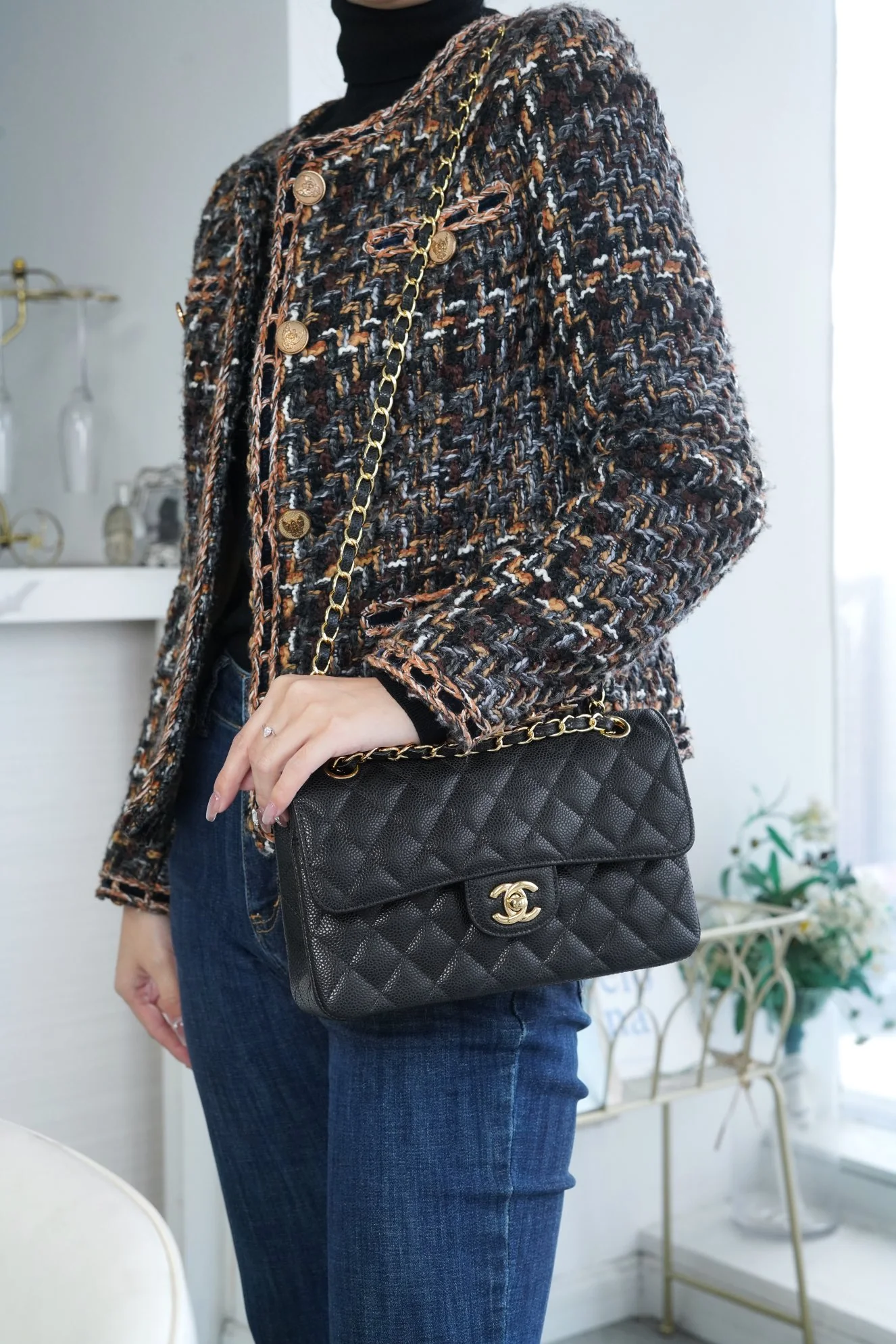 Chanel Classic Flap Caviar Black Small