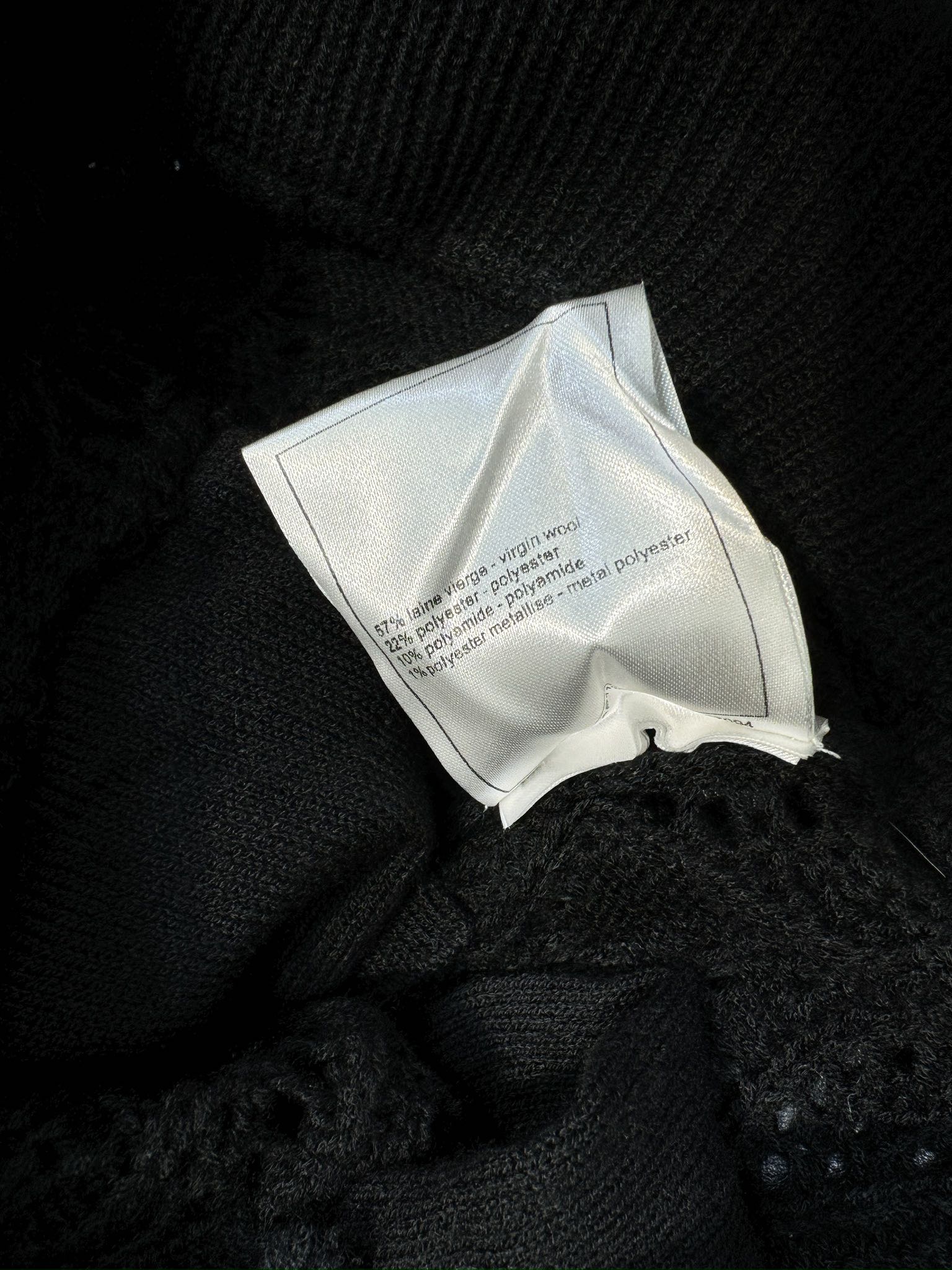 Chanel 2403 - Трикотажные шорты с ажурным узором - Черные