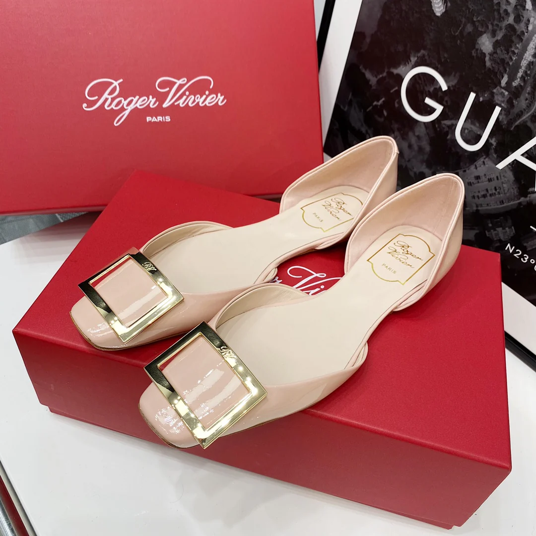 RV-Flat Bottom Hollow Square Toe-Cherblossom Pink