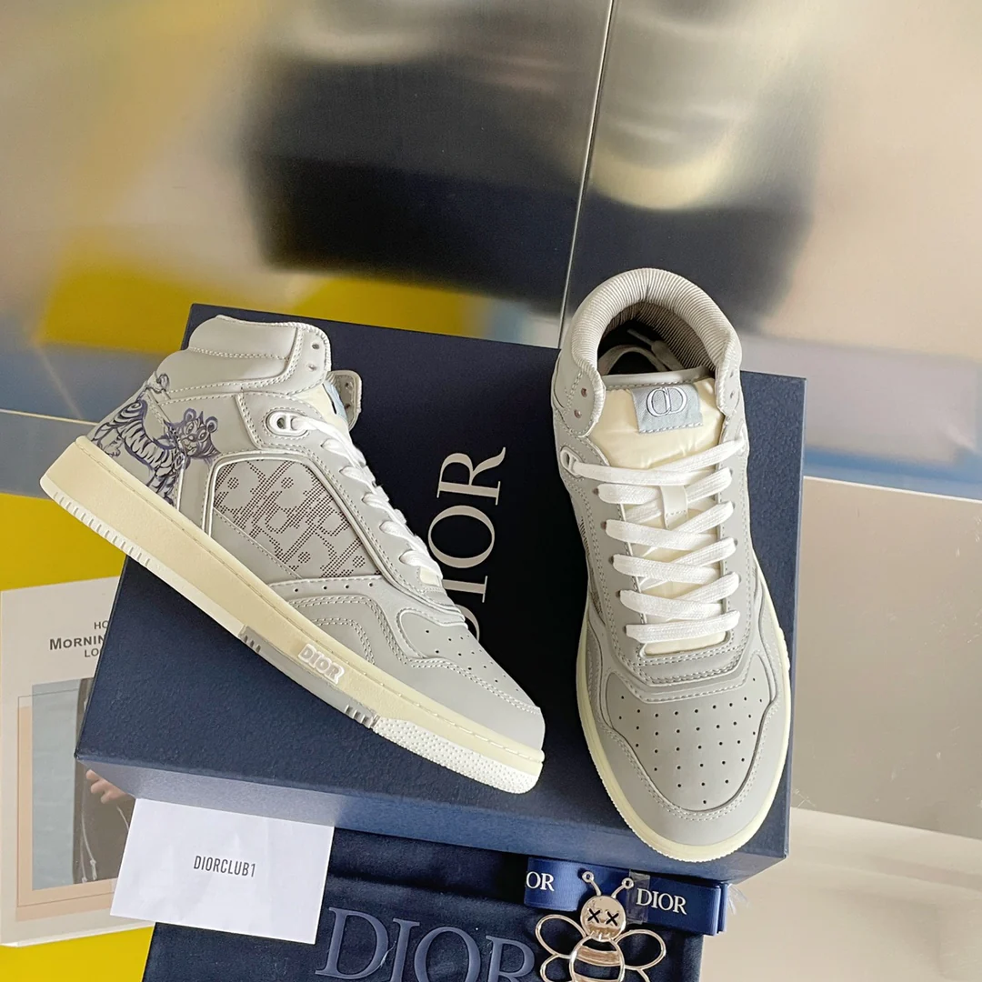 Кроссовки Dior B27 Series - Monogram Low-Top - Парный стиль - Дизайн с тигром