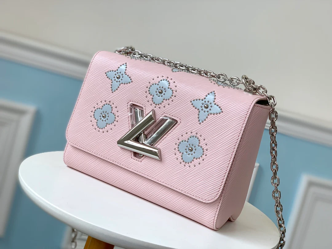 m52131-LV-twist-denim Сумка на цепочке среднего размера