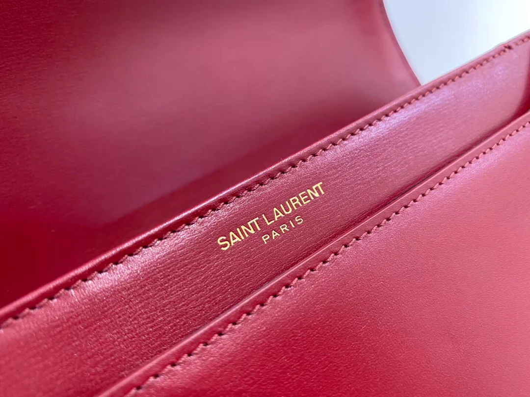 Сумка YSL Solferino Tofu - бордовый - 23см