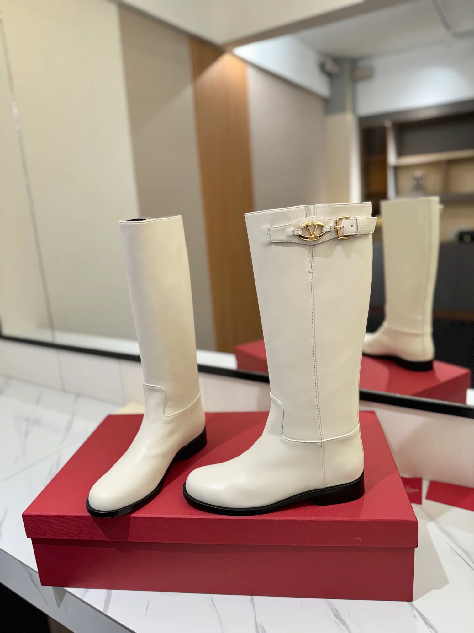 Ботинки для верховой езды Valentino 2024 - белые