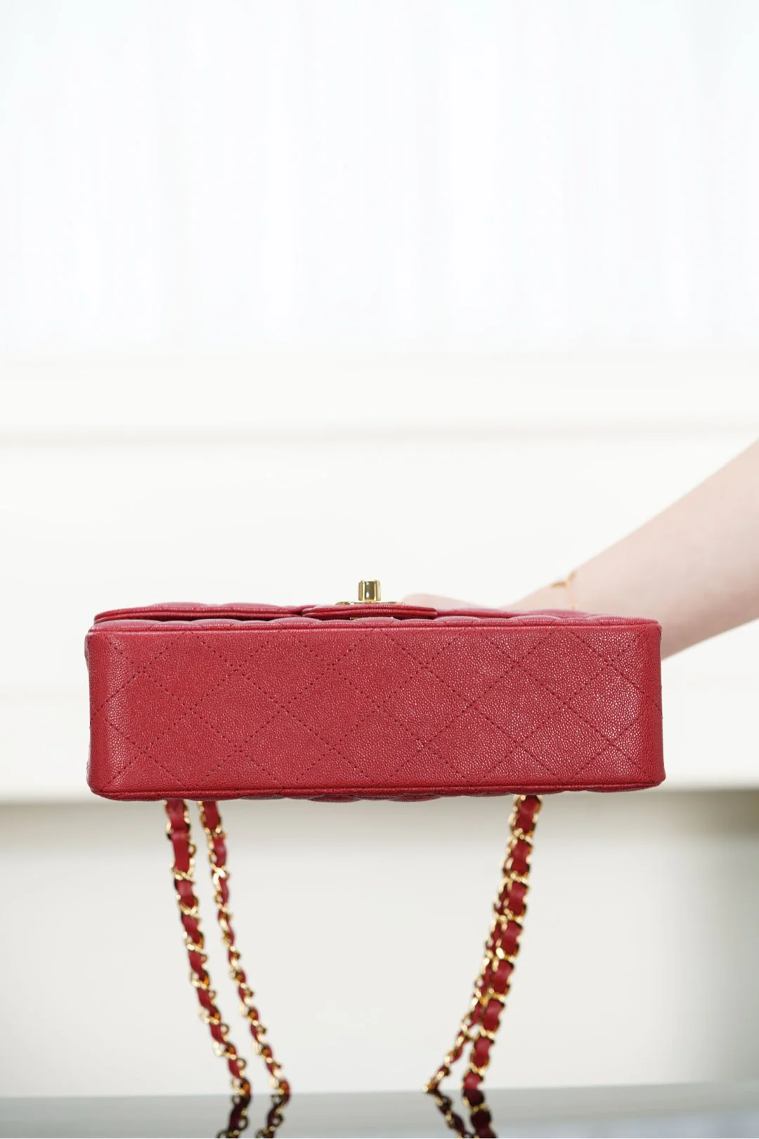 Chanel Classic Flap Leather - Red - Small