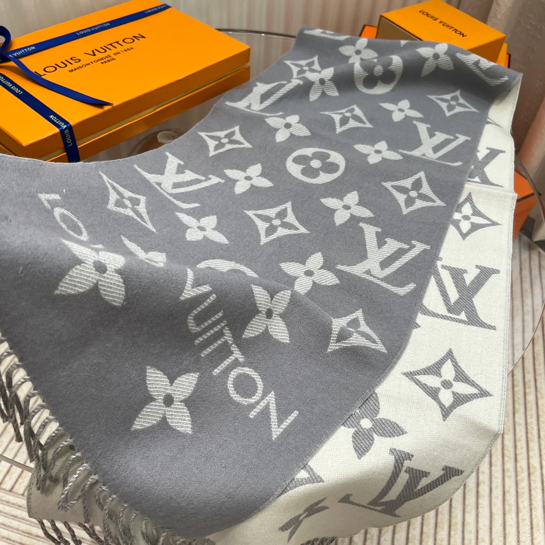 Бестселлер — незаменимый шарф LV из 100% шерсти — 186 см — 34 см