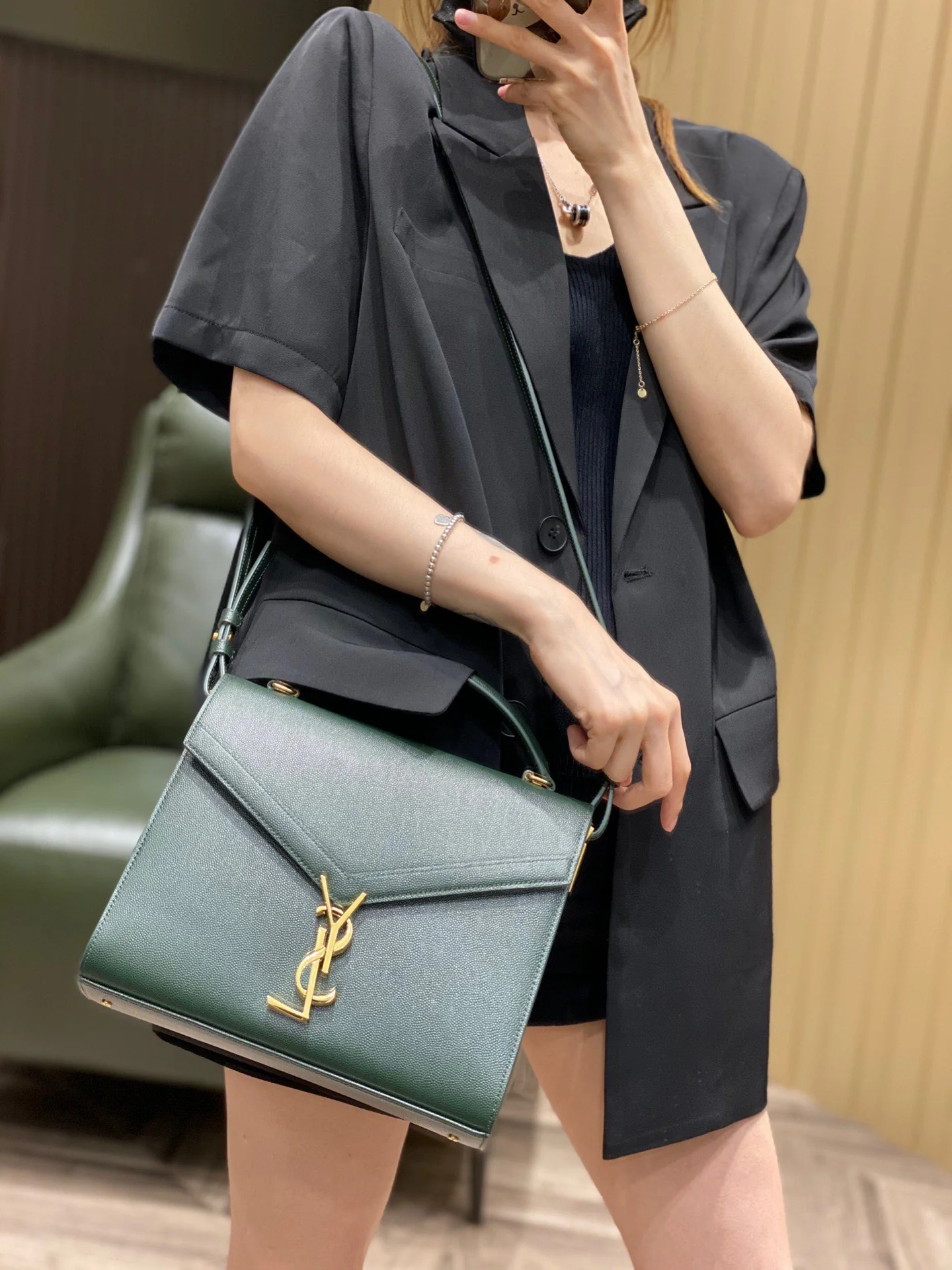 Сумка YSL Cassandra с икорным узором - 1