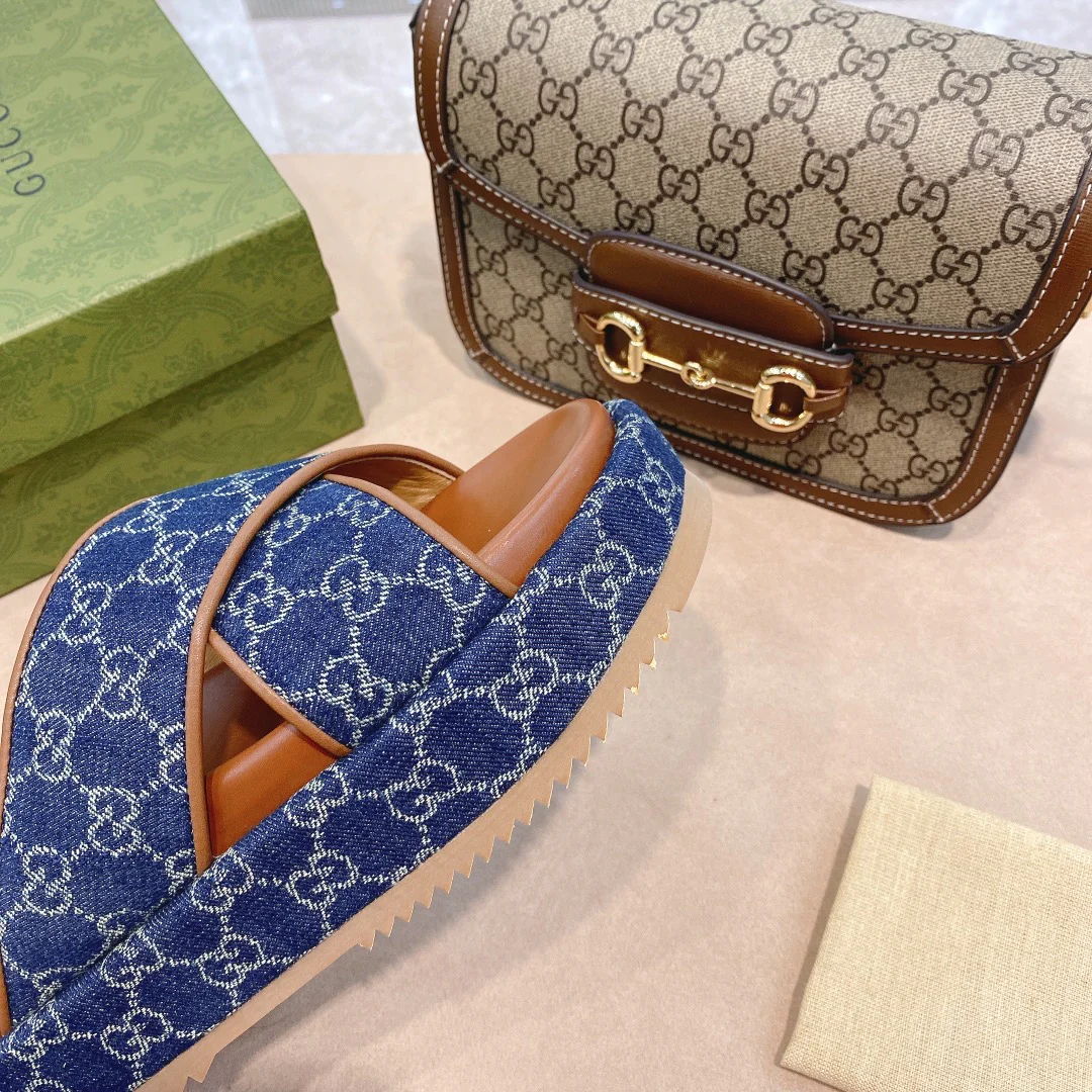 Gucci - Сандалии на платформе с перекрестными ремешками