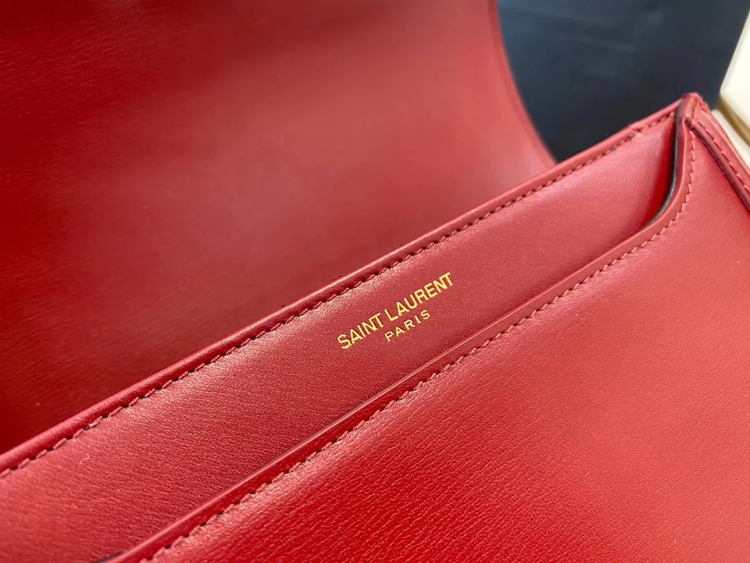 Сумка YSL Solferino Tofu - бордовый - 18см