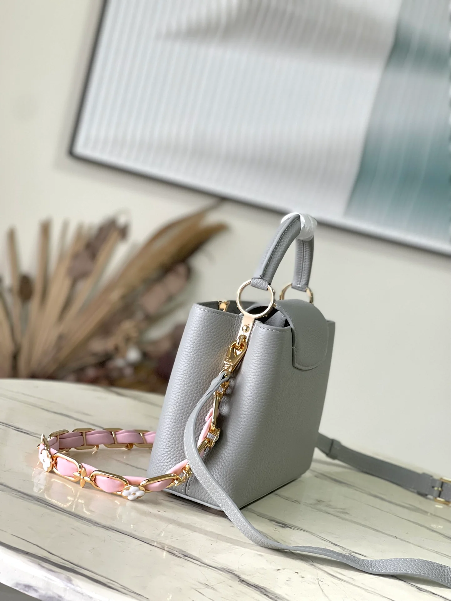 m23280-LV-capucines Маленькая сумочка/сумка через плечо - Серая