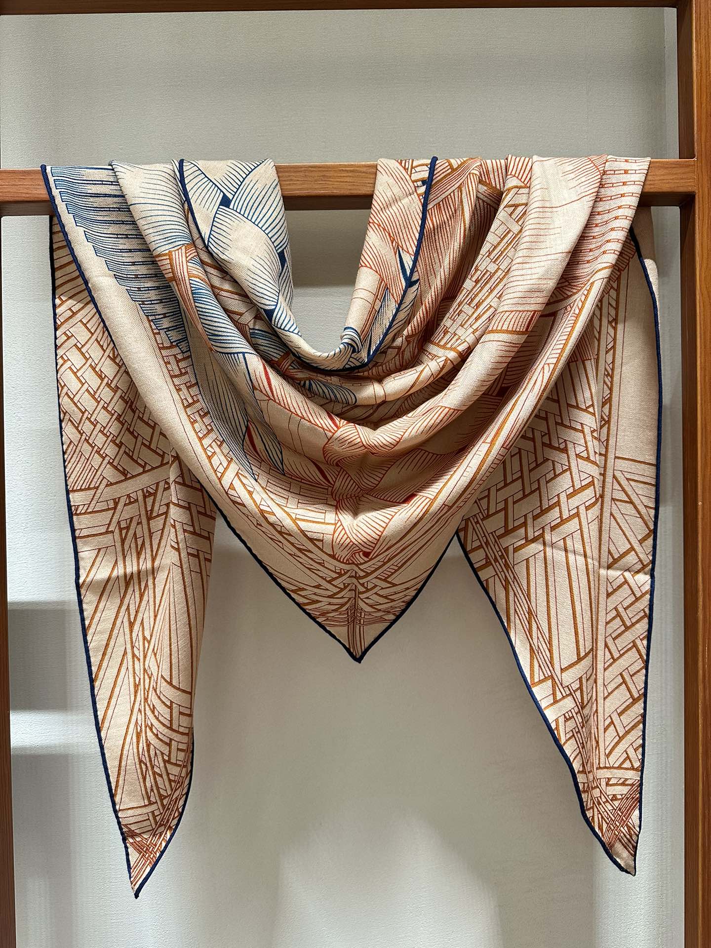 Носовой платок Hermes 2024 с двухзначным кодом - оранжевый