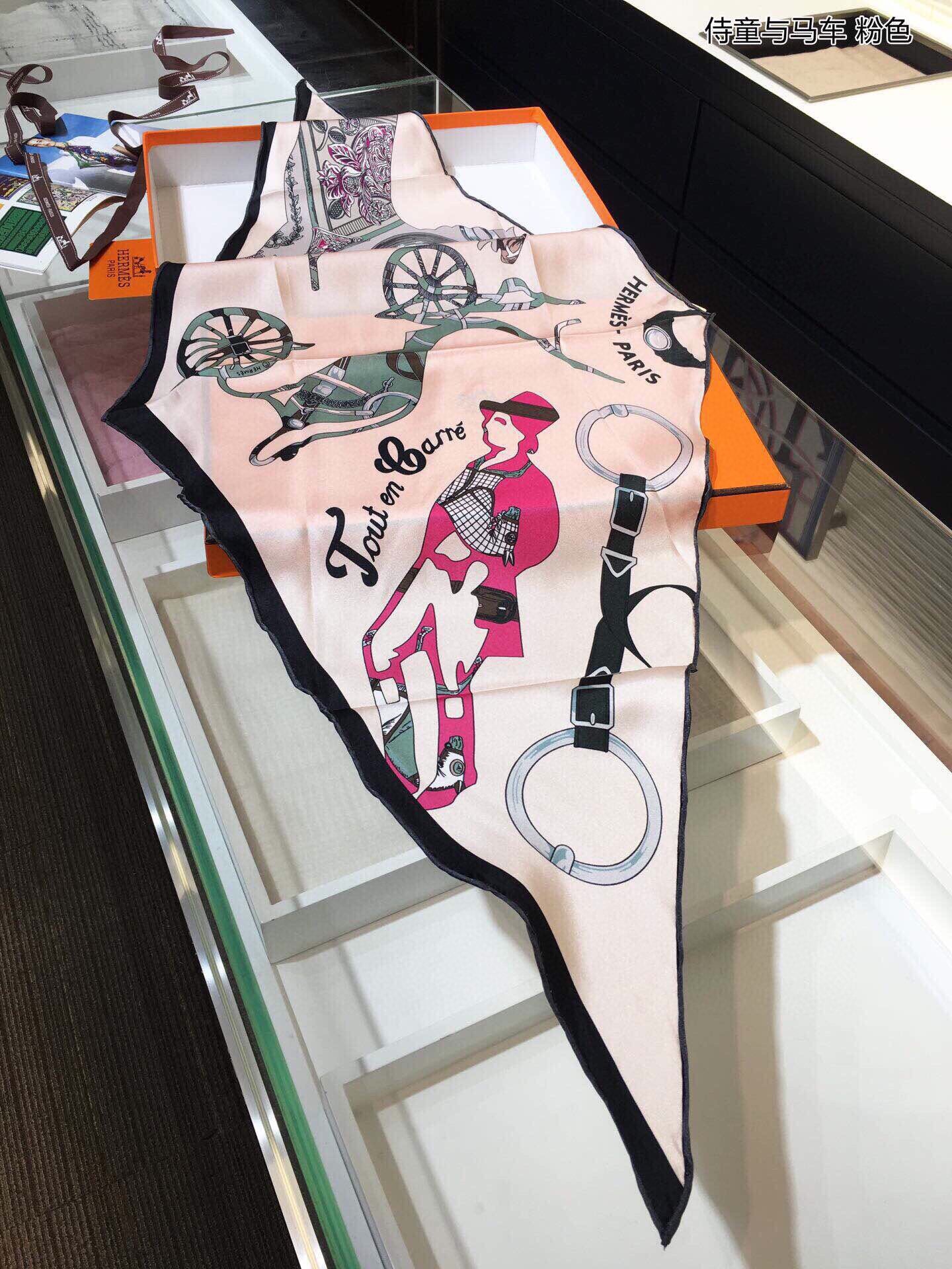 Hermes - Новейший шарф Garden Diamond - 100% - Твиловый шелк - 43 - 115 см - 3