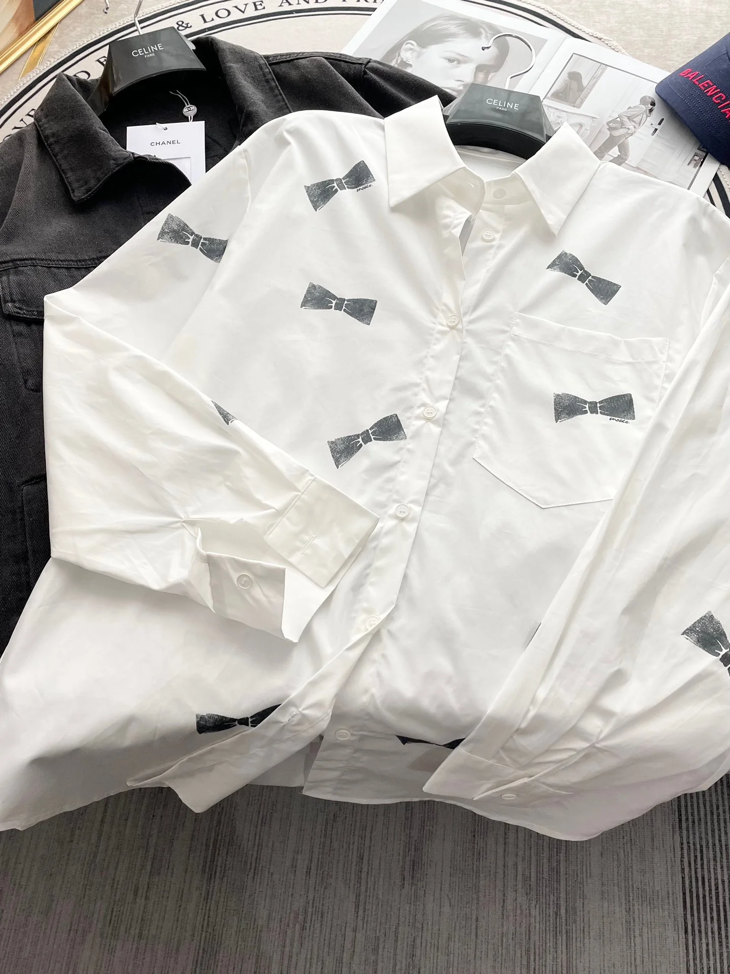 Chanel 2403 - Свободная рубашка с принтом в виде банта