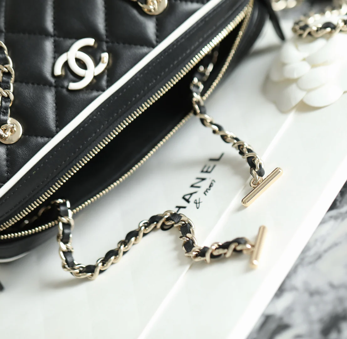 Мини-шар для боулинга из овечьей кожи, весенне-летний, 25 пенсов, с черно-белыми краями.