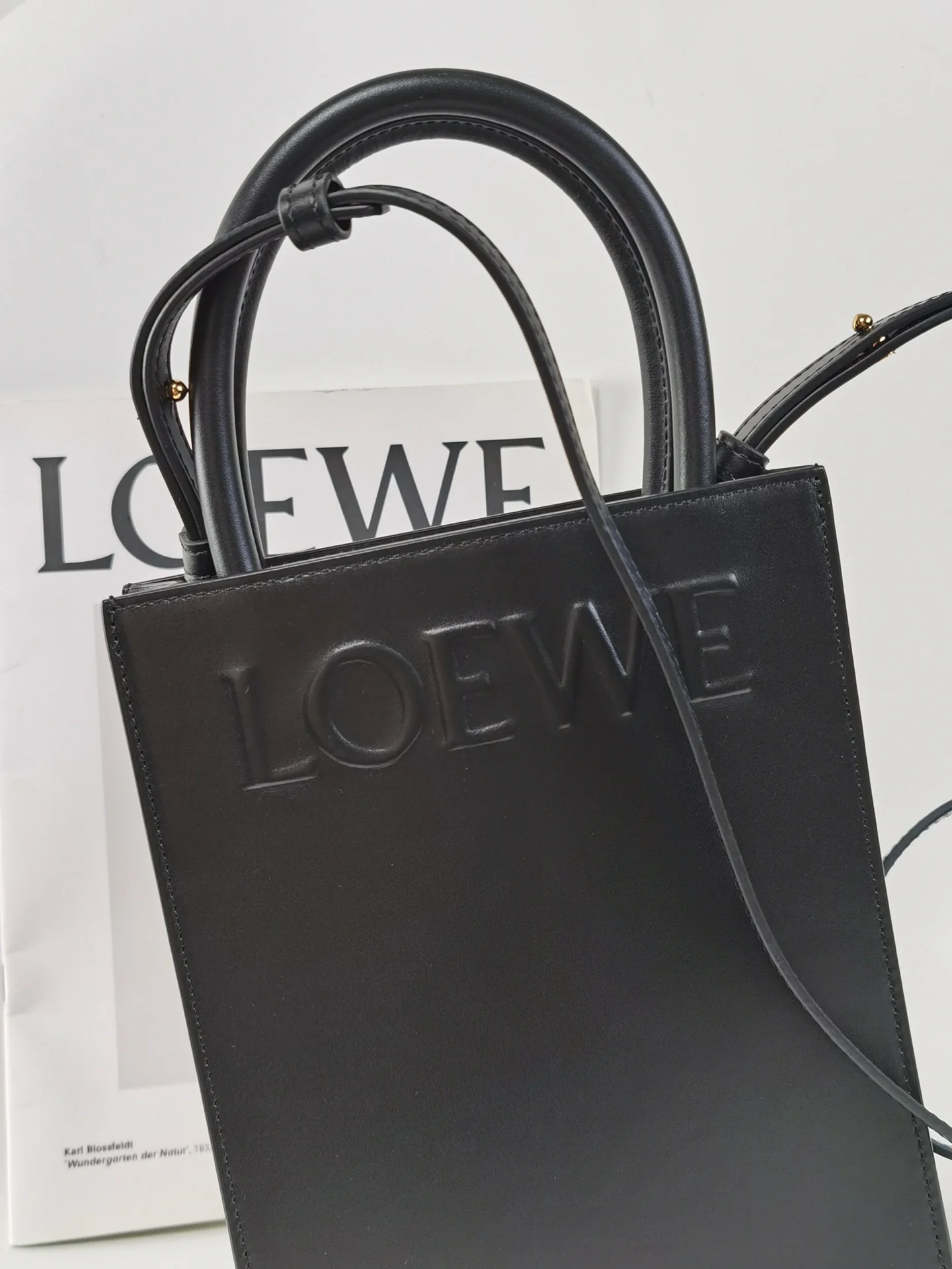 Сумка-тоут Loewe Standard A5 — гладкая телячья кожа — маленькая — черная