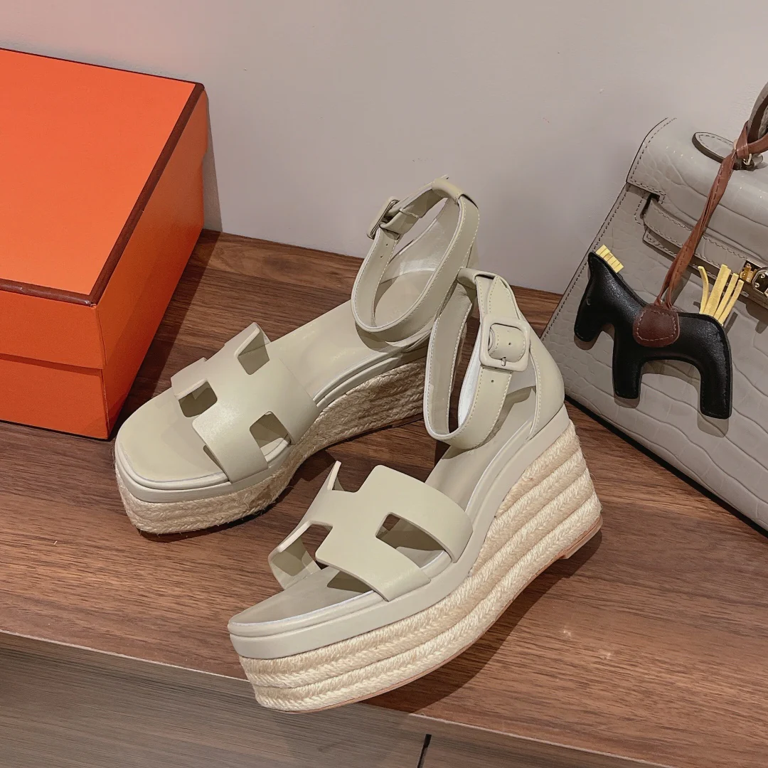 Соломенные сандалии Hermes-Elda - 2