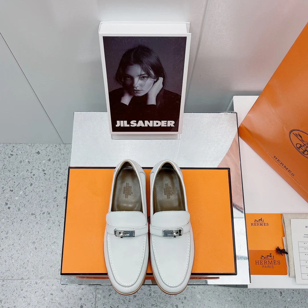 Туфли Hermes с пряжкой из нержавеющей стали (одна пара) - 1