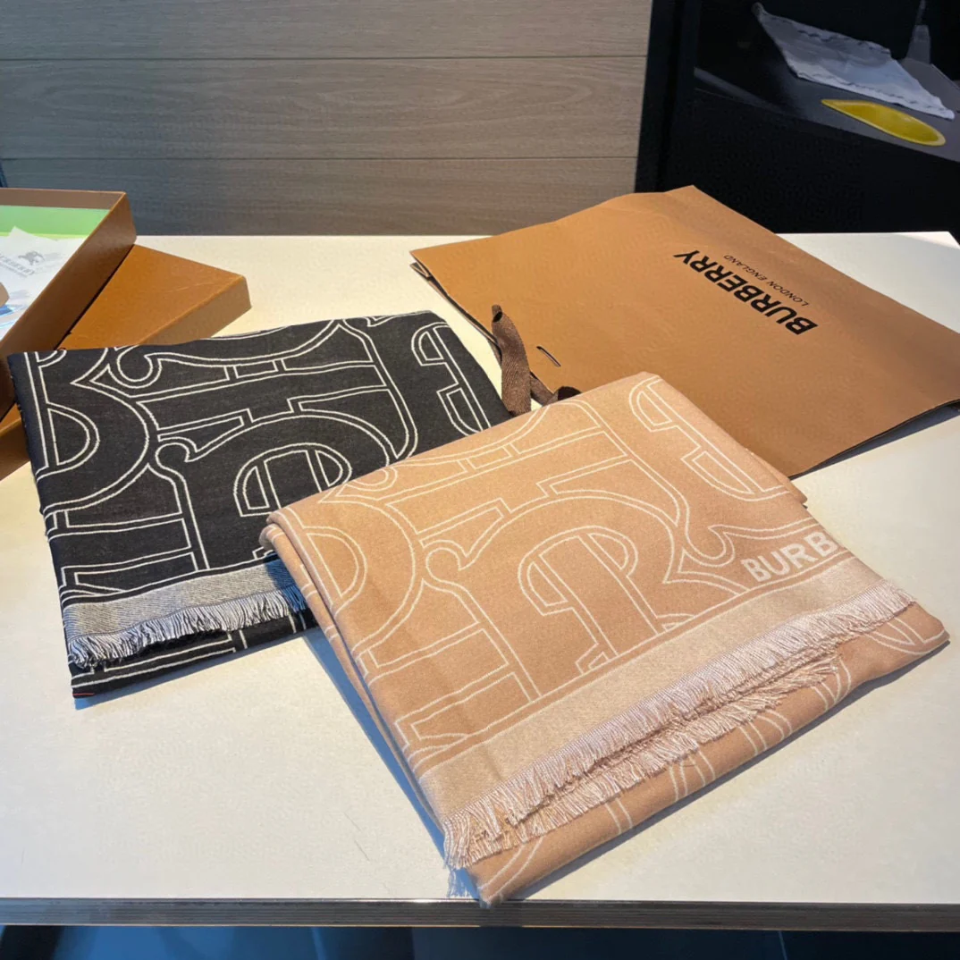 Шарф Burberry с логотипом TB - 100 см - 200 см - 100 см - Кашемир