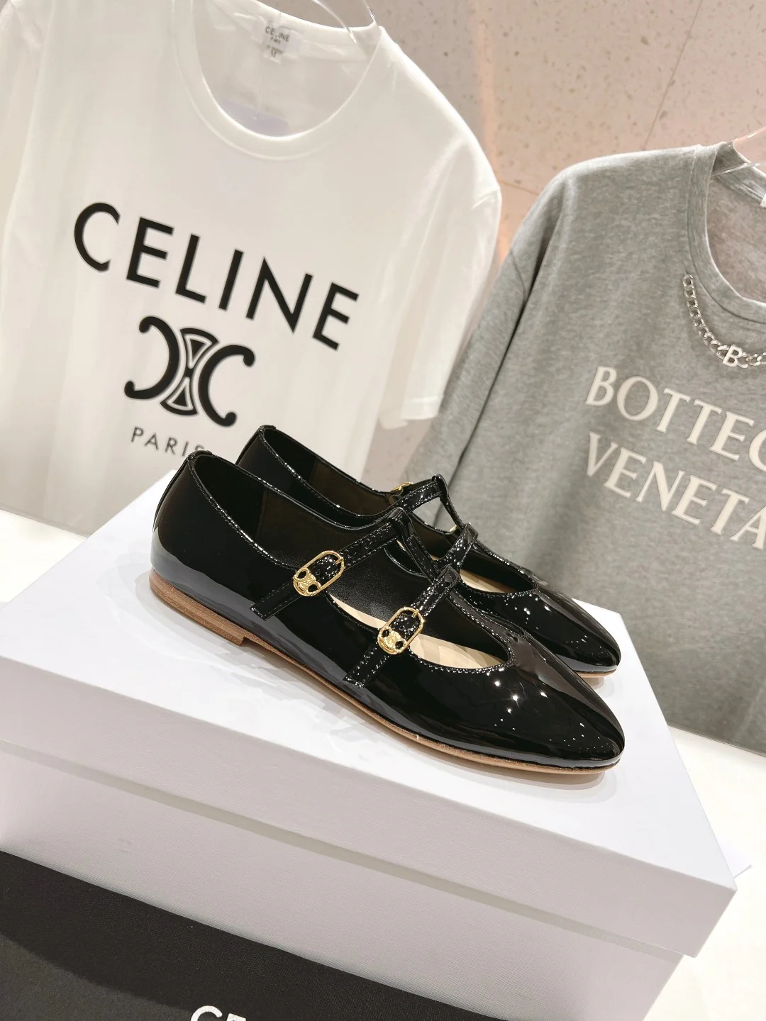 Новинка сезона весна/лето 2023 от Celine - Балетки Мэри Джейн - Черные