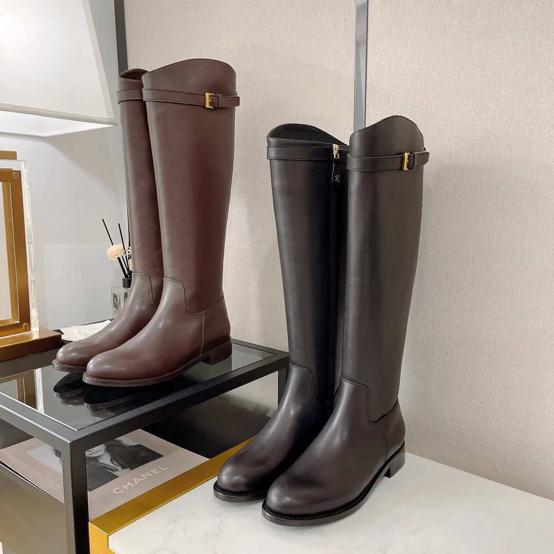 Ботинки Chanel с подиума 2022 года - Ботинки-каскадеры - Коричневые