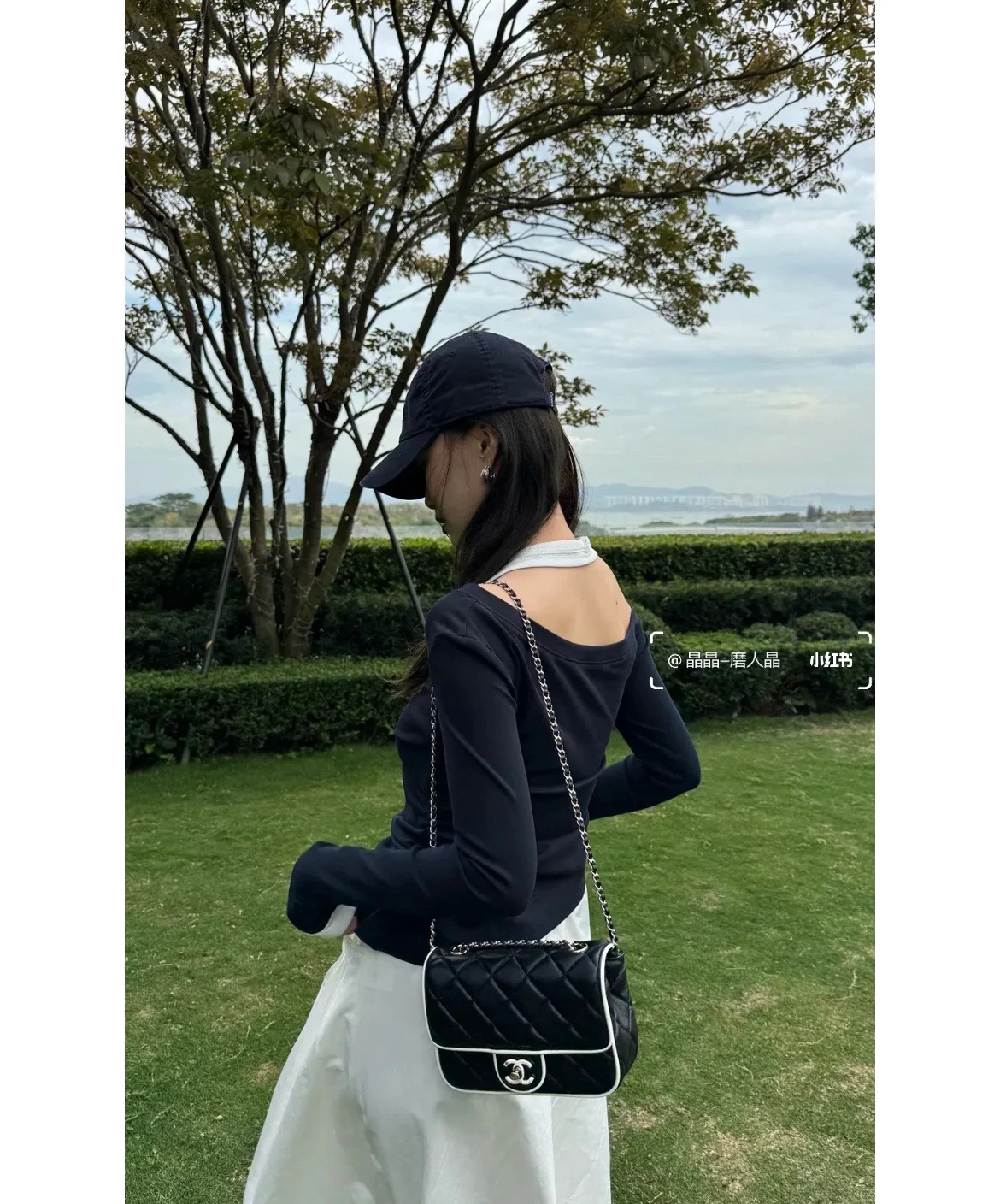 Chanel 25p Panda Square Fat Man Black