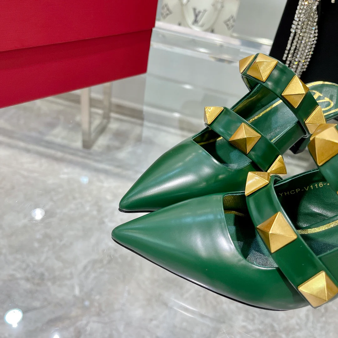 Мюли Valentino на высоком каблуке с острым носком
