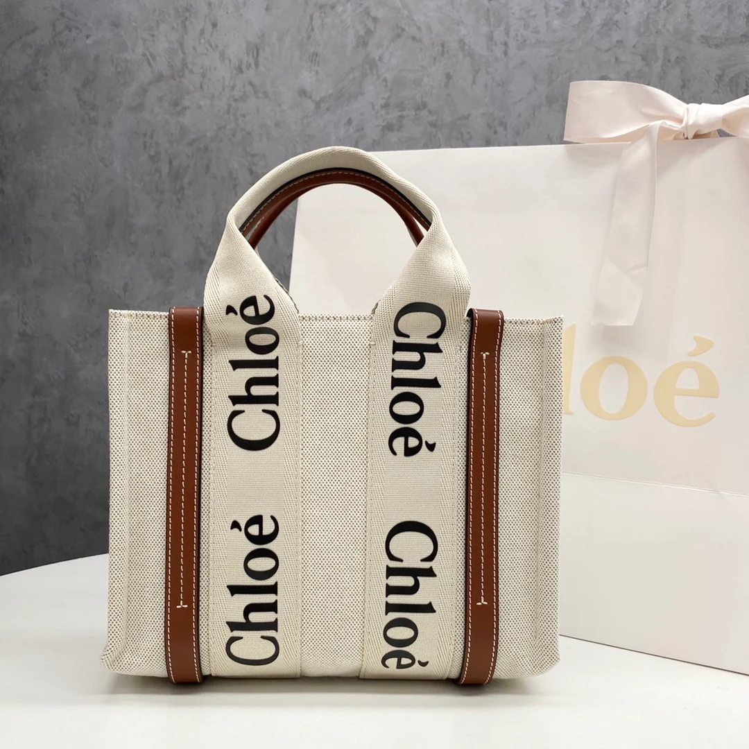 Сумка-тоут Chloe Woody - Маленькая - Коричневая