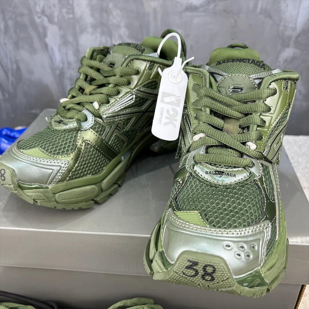 Кроссовки Balenciaga Runner - унисекс - зеленые