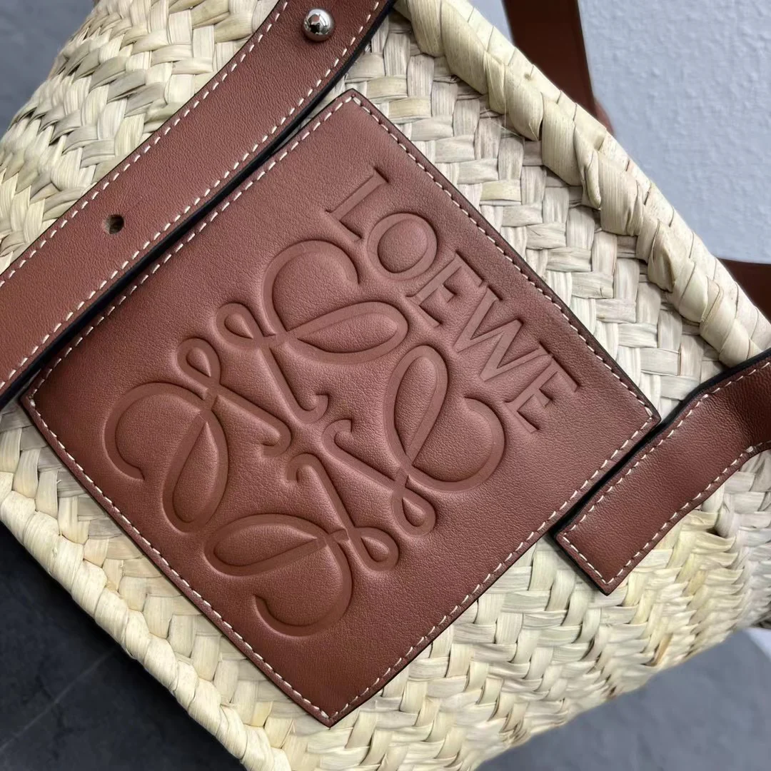 Соломенная сумка Loewe - 33 см - Маленькая - Коричневая