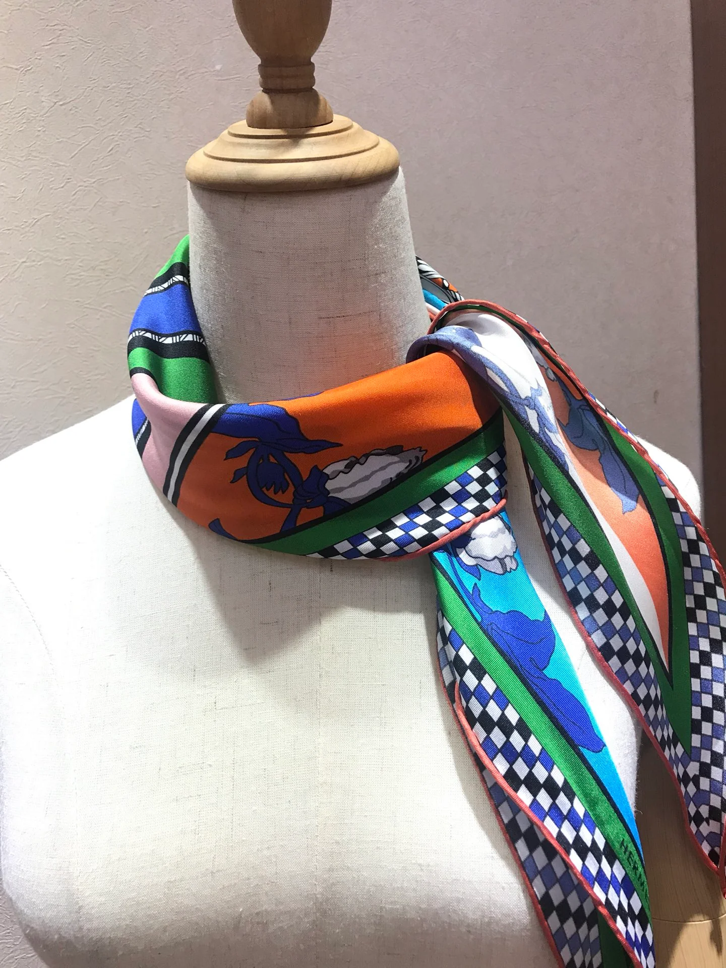 Hermes - Новейший шарф Garden Diamond - 100% - Твиловый шелк - 43 - 115 см - 4