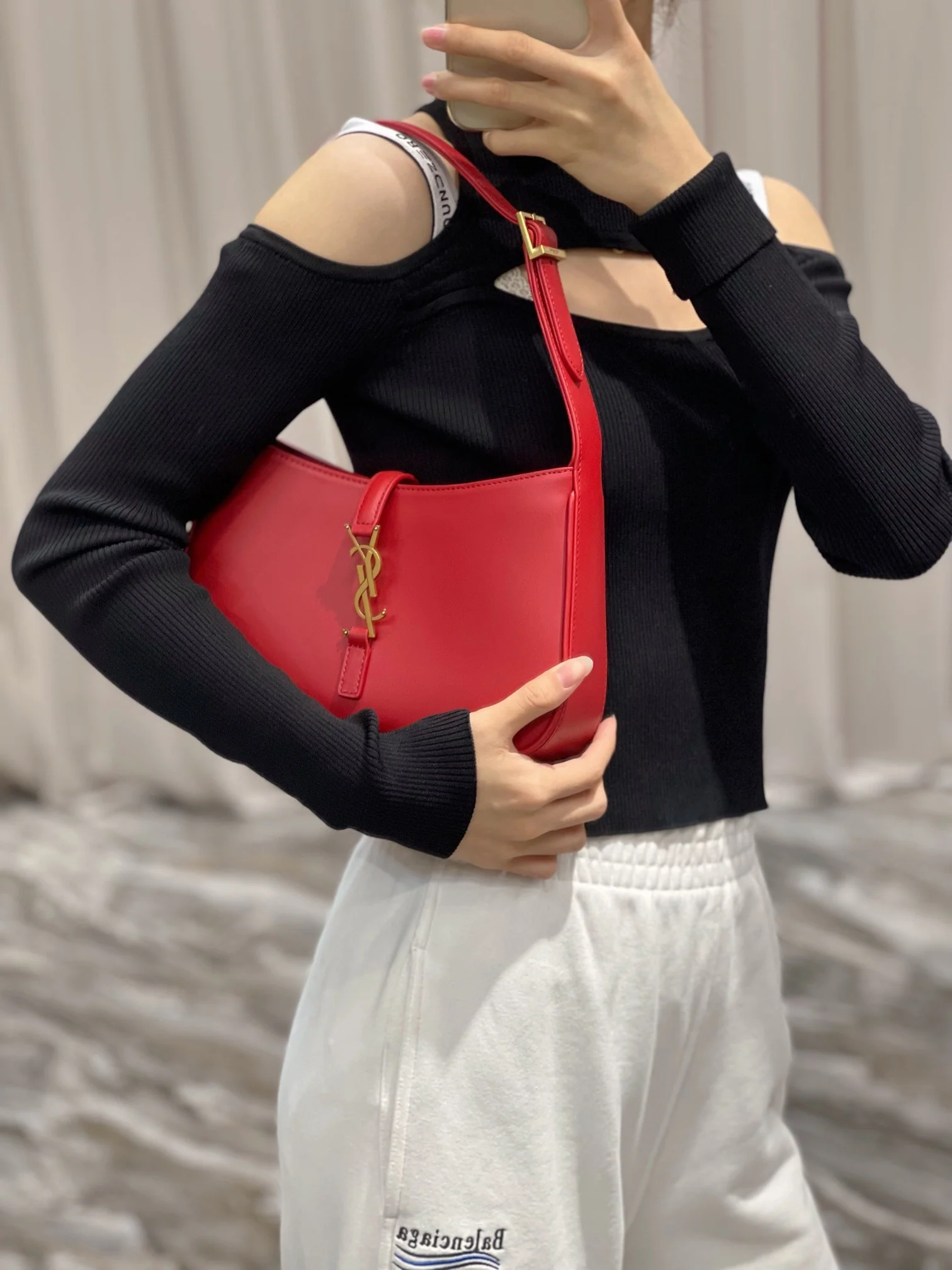 Сумка YSL Le 5 A7 - Сумка через плечо - Красная