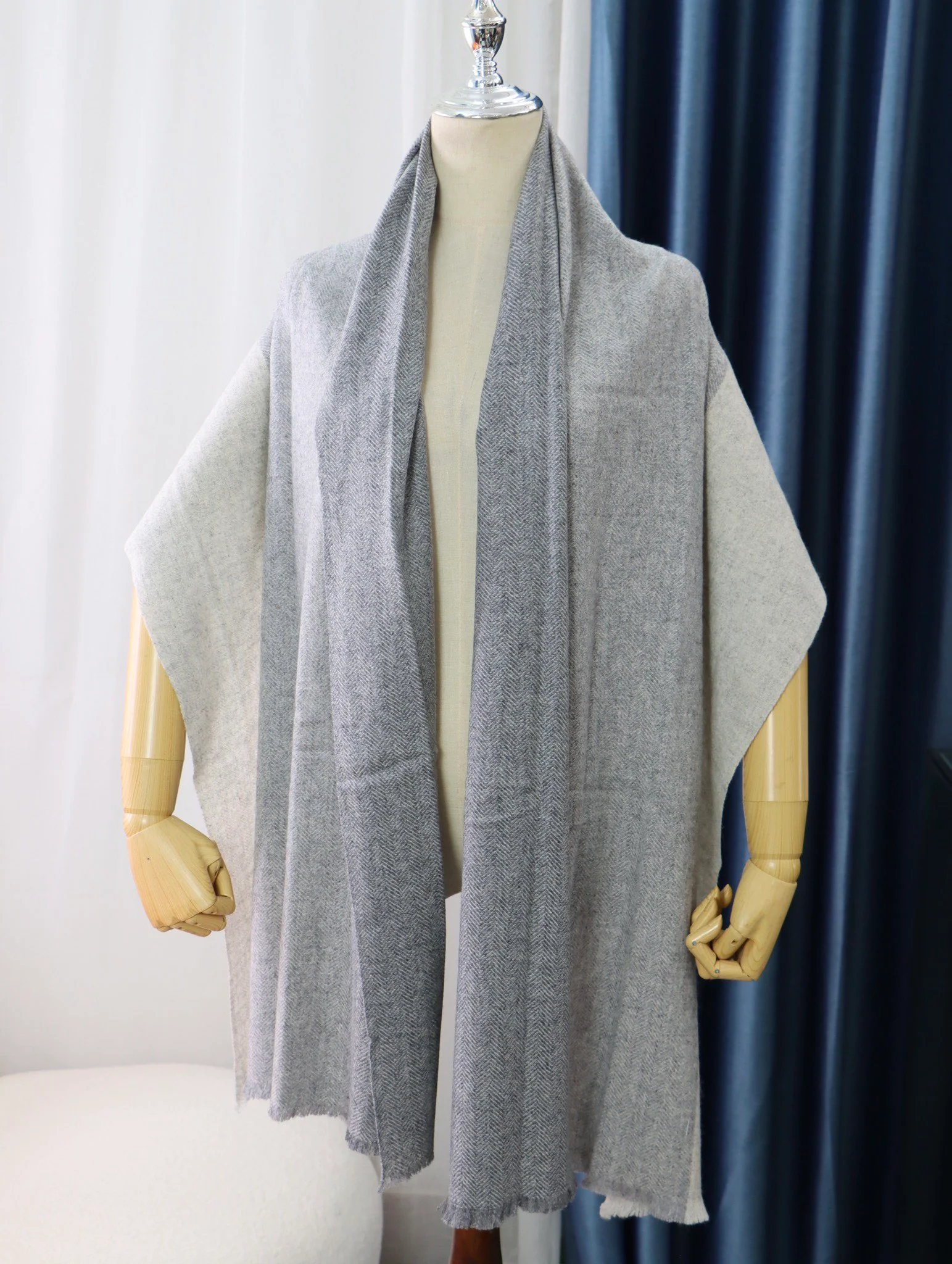 Кашемировый шарф Hermes с нежной текстурой - 63 см - 180 см