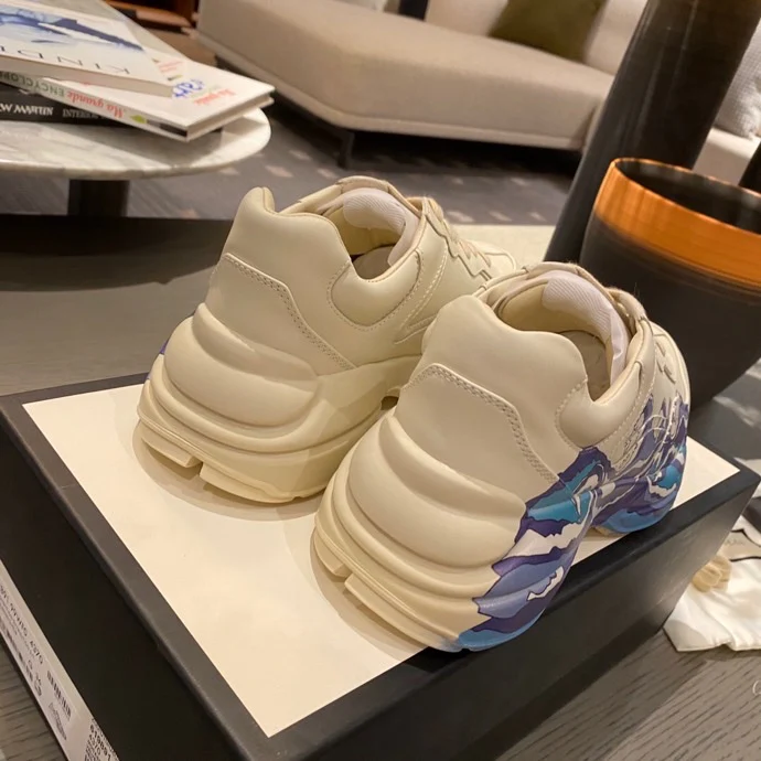 Массивные кроссовки Gucci - унисекс - 3