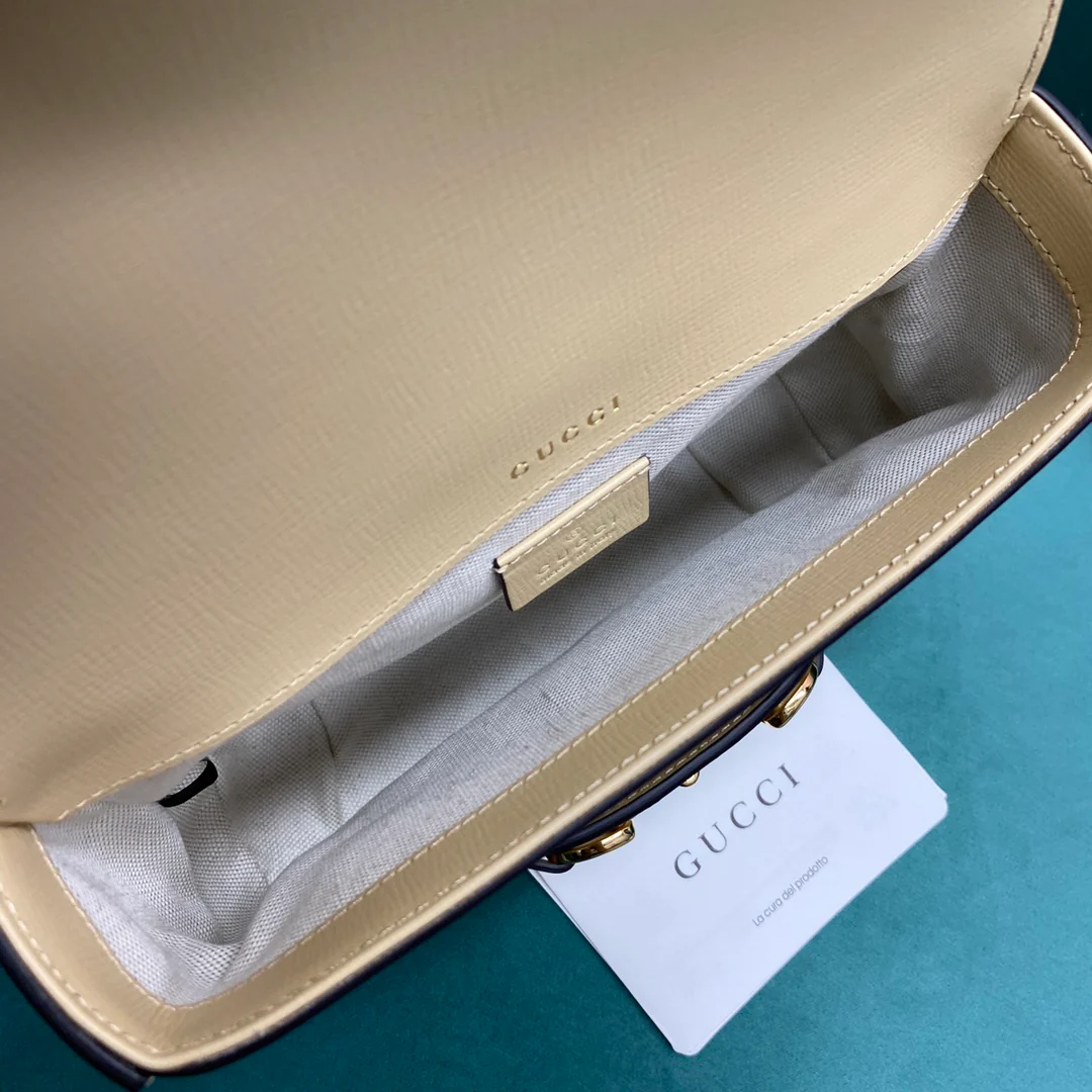 Сумка-седло Gucci 1955 из натуральной кожи с пряжкой в ??виде подковы - 2 шт.