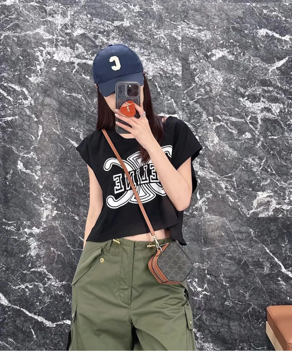 Сумка-коробка Celine - коричневая