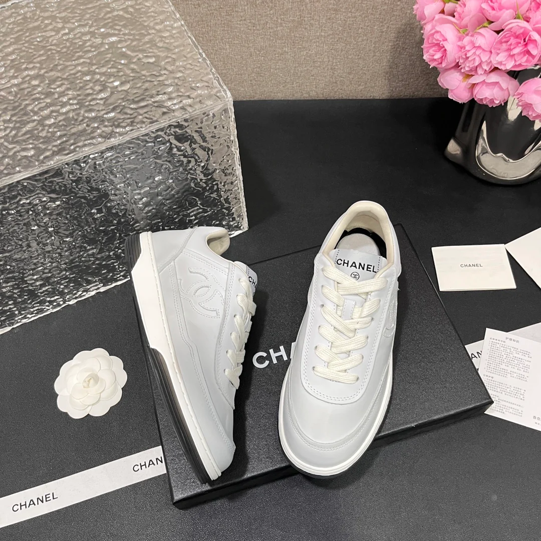 Повседневные туфли Chanel 2024 - Белые - 3