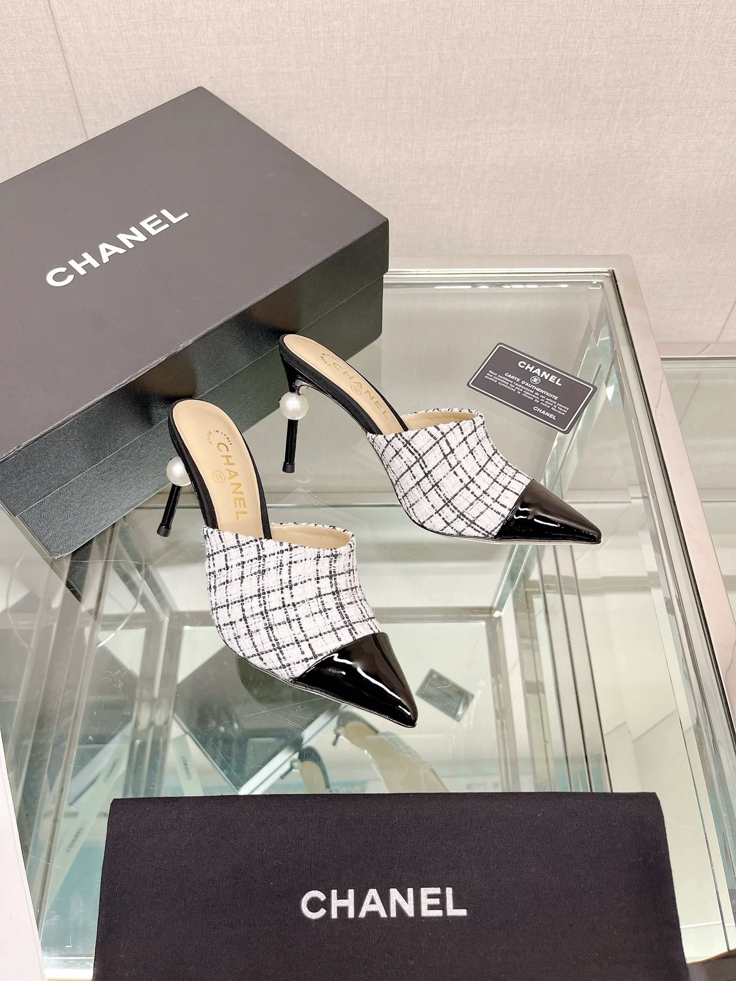 Босоножки на высоком каблуке Chanel Coco Pearl - 8-5 см