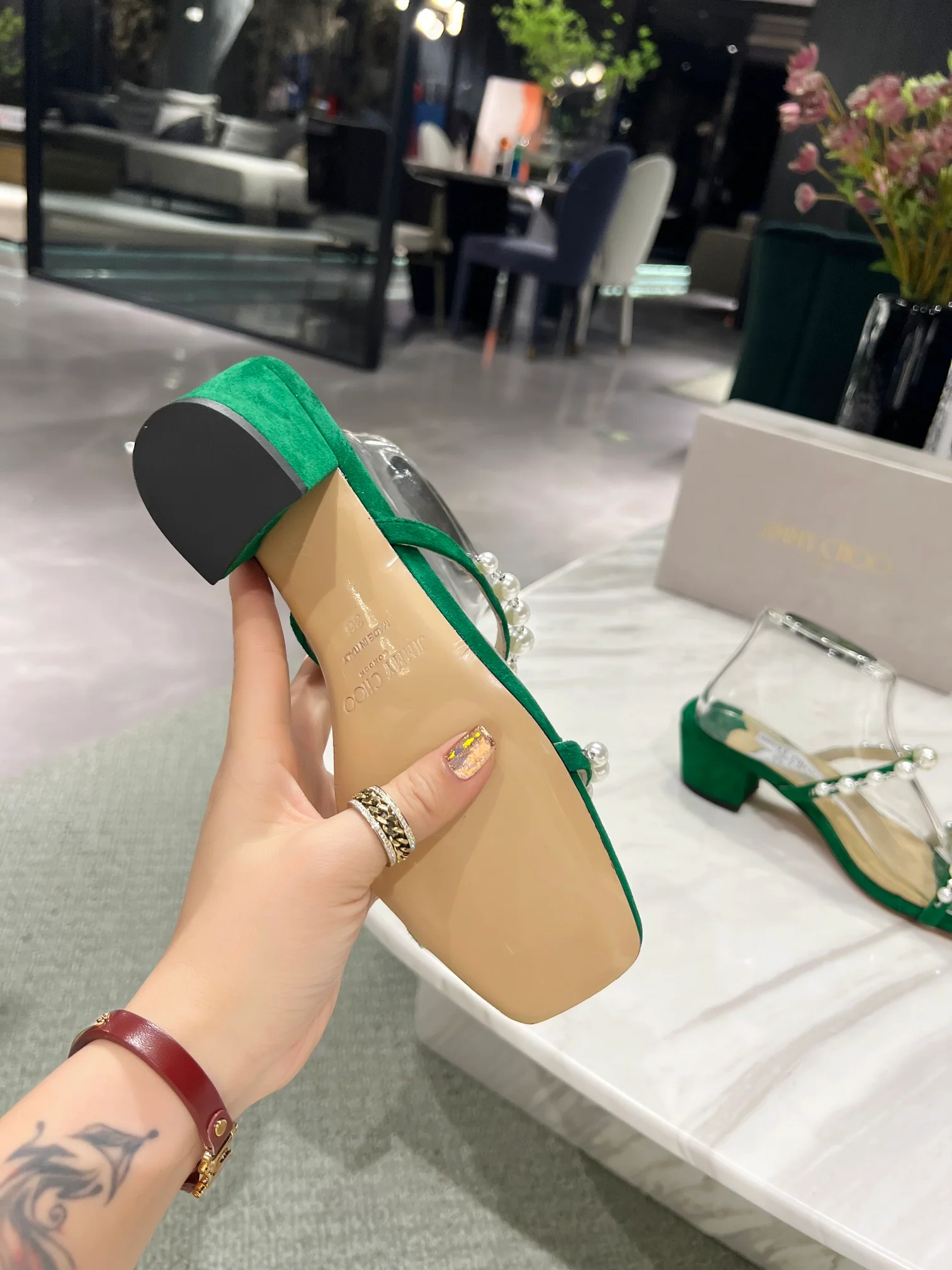 Джимми - Жемчужная лента - Сандалии - Тапочки