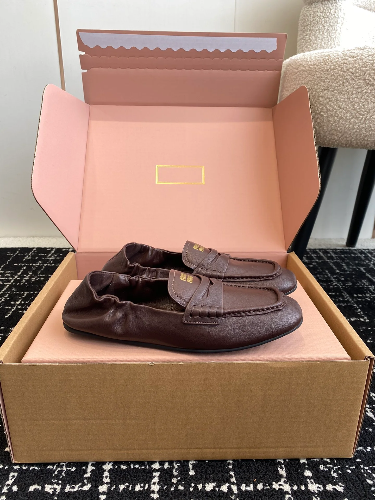 Лоферы Miu Miu 2024 - Кофейный цвет