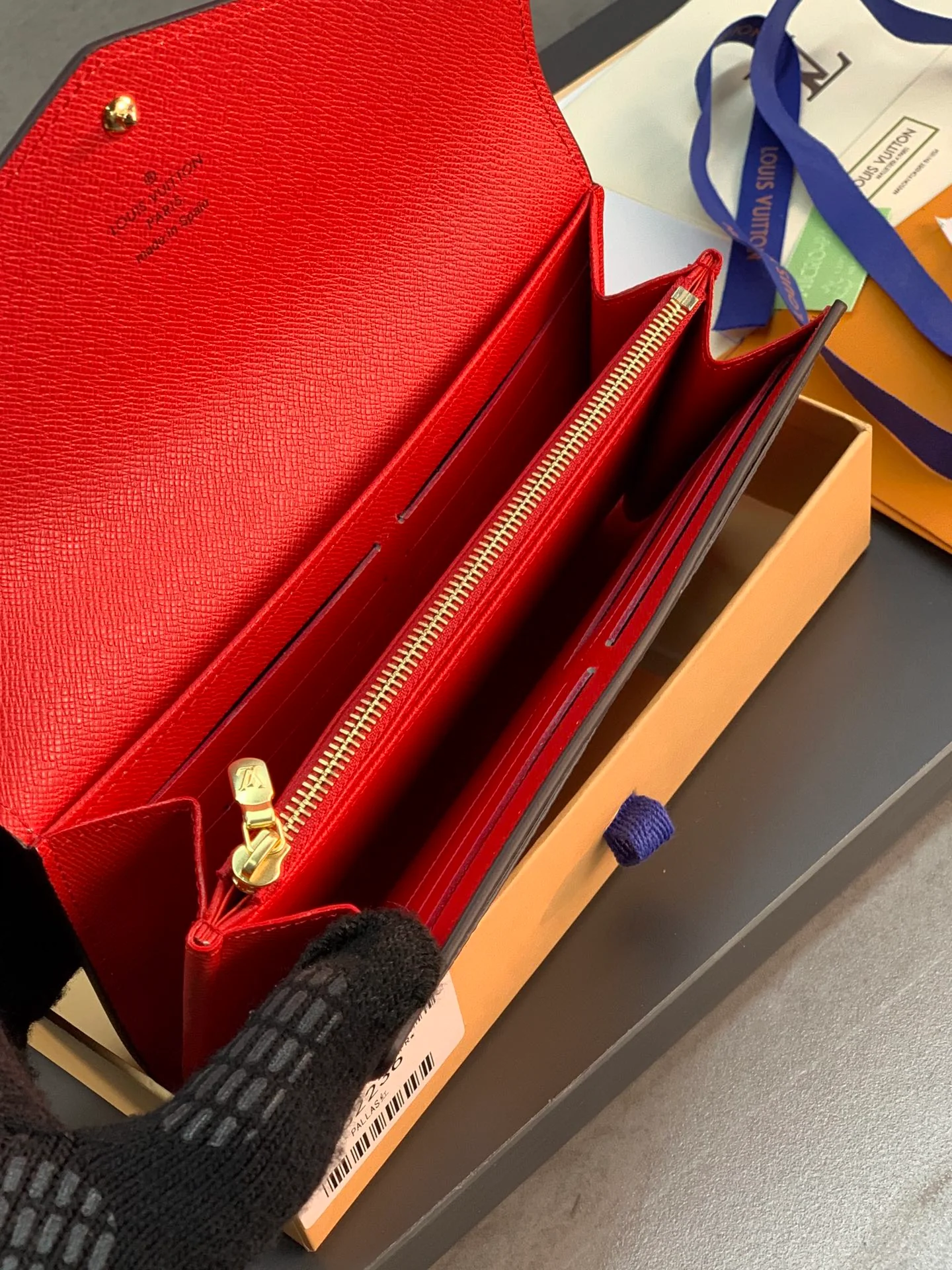 LV-m62236-Кошелек-конверт-Красный