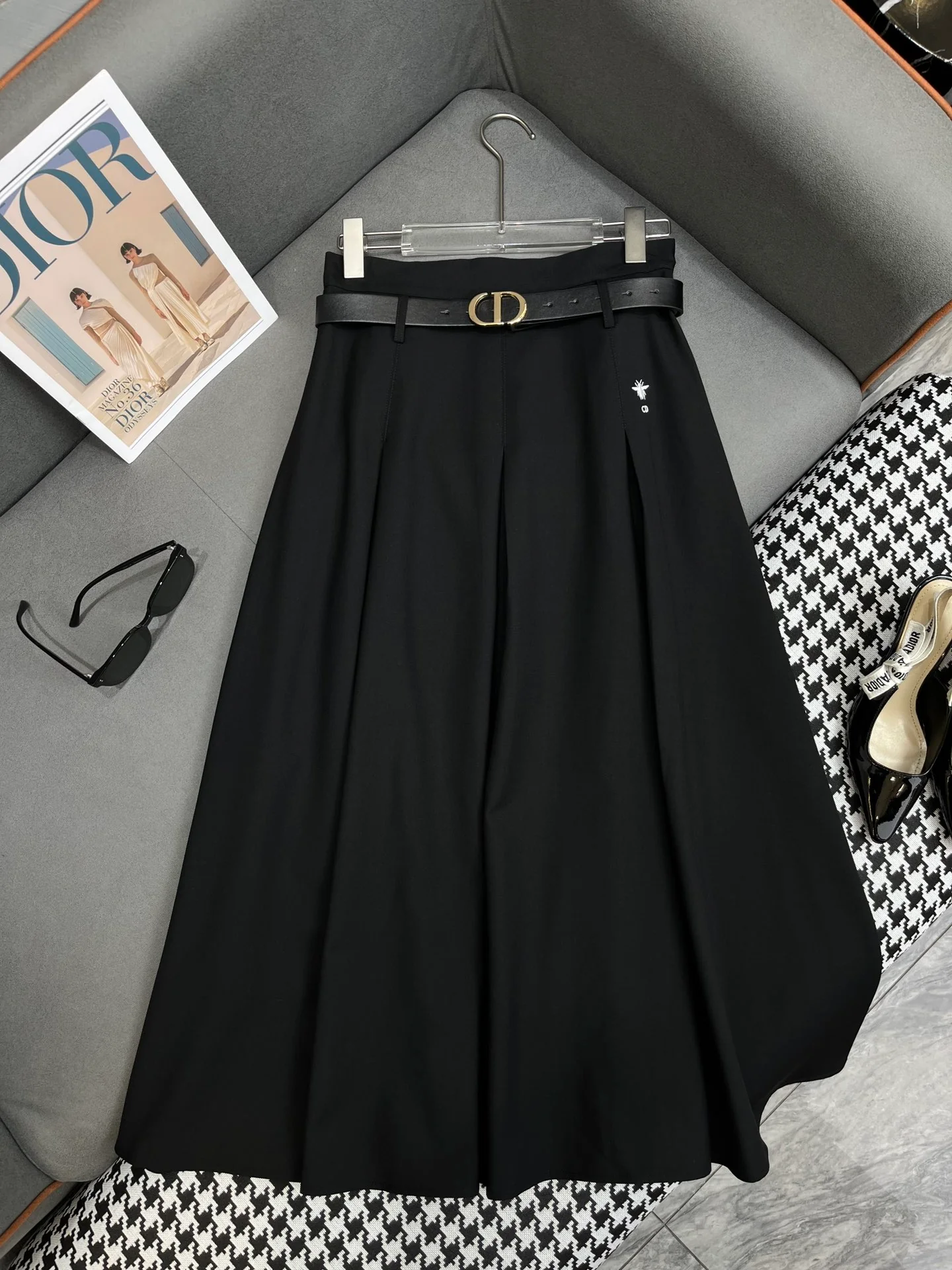 Dior - 2403 - 24ss Весна/Лето Новая макси-юбка с высокой талией