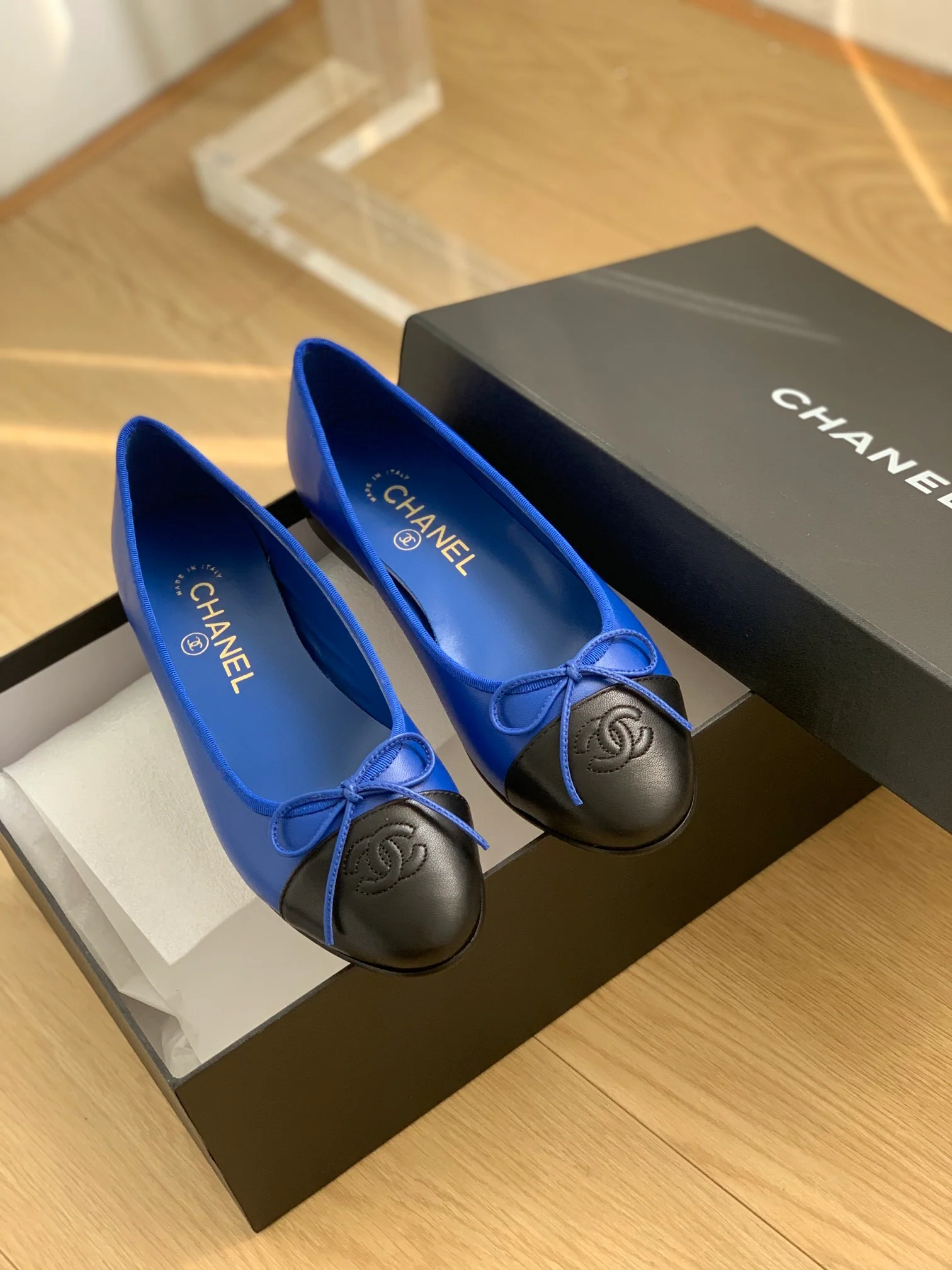 Новый цвет Chanel 2023 - Балетки - Синий