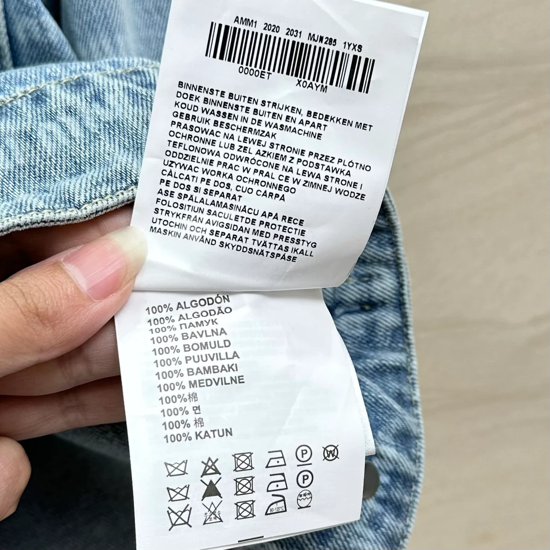 Miu Miu - 2404 - 24 Новинка ранней весны. Джинсовая куртка с принтом и буквами.